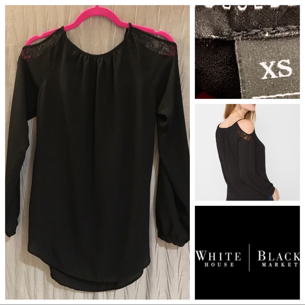 NWOT Lace Inset Cold Shoulder Blouse
